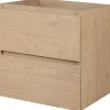 Furnidea Meuble suspendu sous lavabo SIMPLE chêne clair 60 cm* Meuble Sous Lavabo