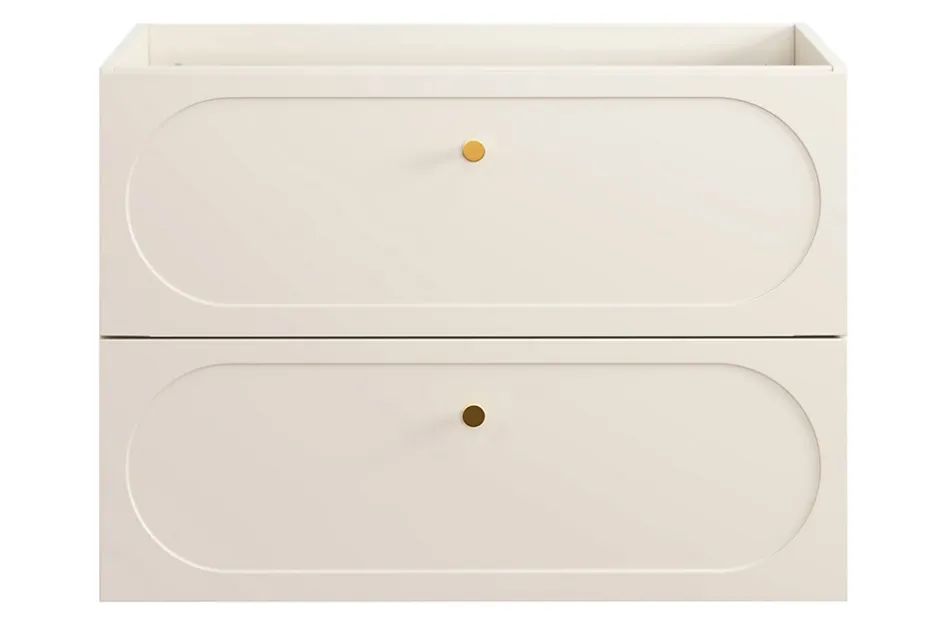Furnidea Meuble suspendu sous lavabo DONNA SAND beige 80 cm* Meuble Sous Lavabo