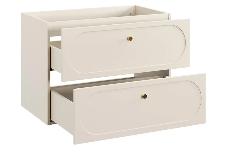 Furnidea Meuble suspendu sous lavabo DONNA SAND beige 80 cm* Meuble Sous Lavabo