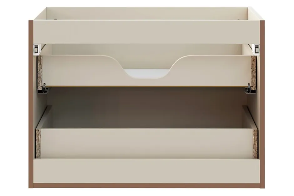Furnidea Meuble suspendu sous lavabo DONNA SAND beige 80 cm* Meuble Sous Lavabo