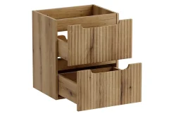 Furnidea Meuble suspendu sous vasque 50 cm à tiroirs NOVA chêne Coast Evoke
