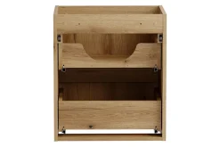 Furnidea Meuble suspendu sous vasque 50 cm avec plan et 2 tiroirs NOVA chêne Coast Evoke