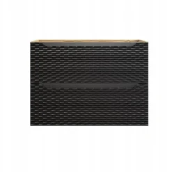 Furnidea Meuble suspendu sous vasque OCEAN chêne et noir 80 cm - 2 tiroirs façades 3D* Meuble Sous Lavabo