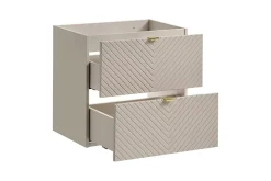 Furnidea Meuble suspendu sous vasque avec 2 tiroirs VIVA CACHEMIRE 80 cm