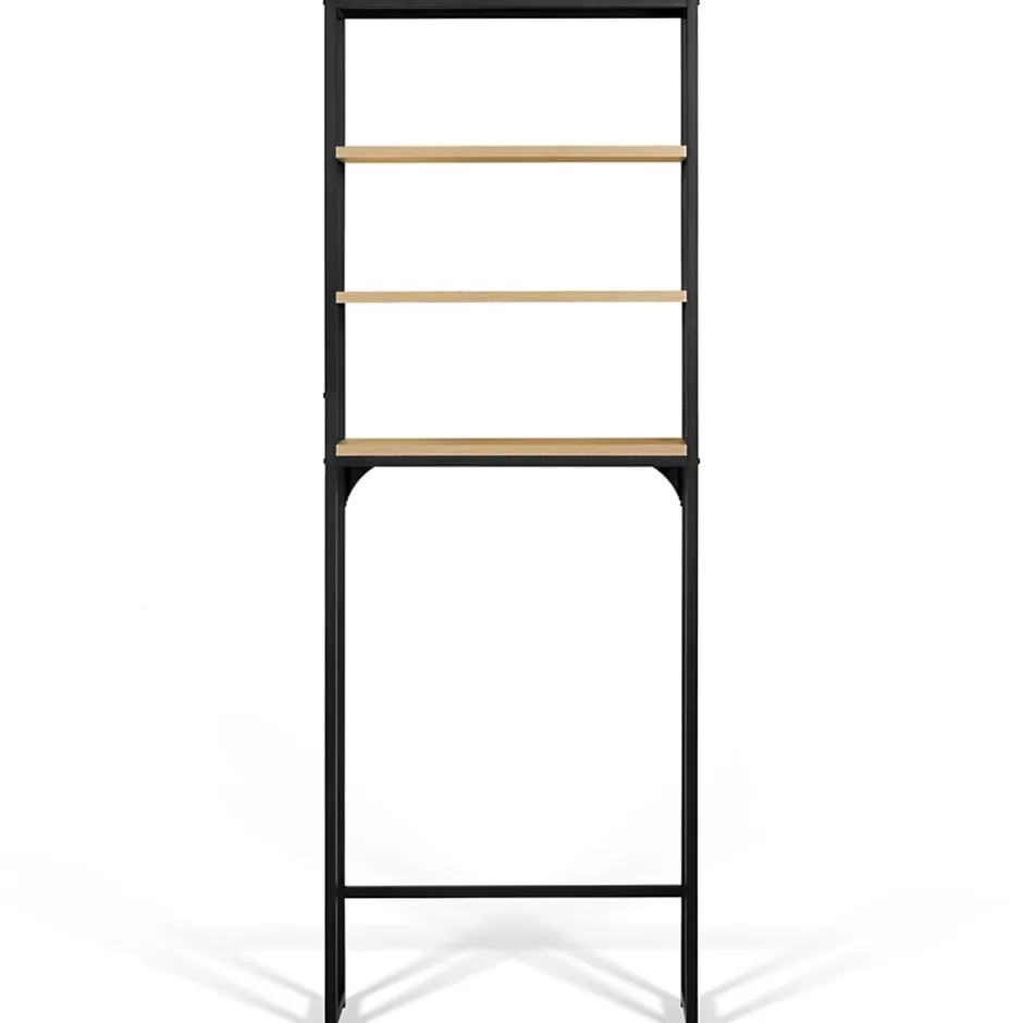 IDMarket Meuble étagère dessus WC 4 étagères DETROIT design industriel