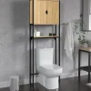 IDMarket Meuble étagère dessus WC placard DETROIT design industriel