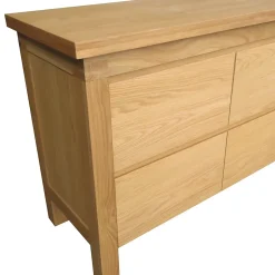 Cooke & Lewis Meuble vasque à poser l.120 cm chêne massif et plaqué chêne + plan de toilette stratifié effet chêne l.126 cm, Harmon