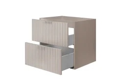 3xE Living Meuble vasque, Cachemire, 60 x 57 x 46 cm, poignée argentée, sans plateau* Lave-Mains