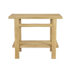 Homesight Meuble vasque en chêne massif vieilli l.95 x H.78 x P.50 cm, Taby