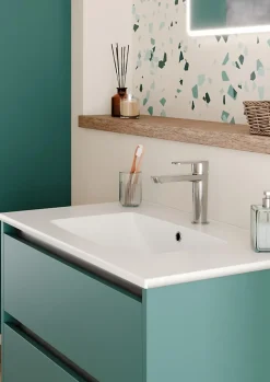 Sanitaire Meuble vasque JUPITER 3.0 Bleu Canard 80 cm - SANS miroir