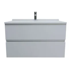 Cuisibane Meuble vasque L 90cm P 55cm ROMY - Blanc brillant