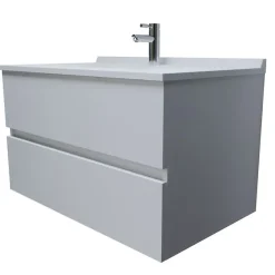 Cuisibane Meuble vasque L 90cm P 55cm ROMY - Blanc brillant