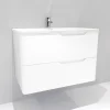 Sanitaire Meuble vasque LUNA Blanc brillant 80 cm - SANS miroir