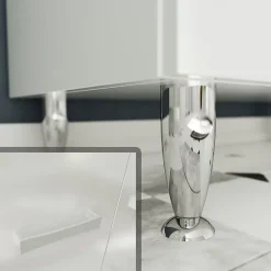 Saniverre Meuble vasque sur pieds MADRID - simple vasque Blanc L. 100 cm -