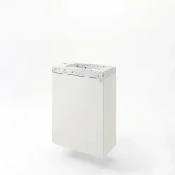 Homesight Meuble vasque suspendu blanc mat l.44 cm Imandra + plan vasque terrazzo, GoodHome* Lave-Mains