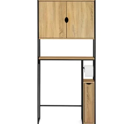 IDMarket Meuble WC 3 en 1 avec armoires de rangement DETROIT design industriel* Meuble Wc