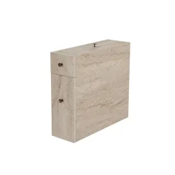 Pier Import Meuble WC effet travertin, 2 tiroirs 1 porte MARFA* Armoire De Salle De Bains
