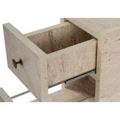 Pier Import Meuble WC effet travertin, 2 tiroirs 1 porte MARFA* Armoire De Salle De Bains