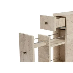Pier Import Meuble WC effet travertin, 2 tiroirs 1 porte MARFA* Armoire De Salle De Bains
