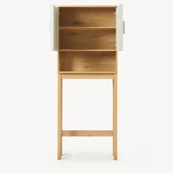 [En.Casa] Meuble WC Ferrersp 160 x 63 x 20 cm effet chêne sable naturel en.casa