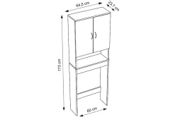 Allibert Meuble WC SOLITA 64,5 cm - Blanc Mat* Meuble Wc