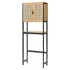 [En.Casa] Meuble WC Tervola 172 x 63 x 27 cm noir naturel en.casa* Meuble Wc