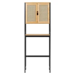 [En.Casa] Meuble WC Tervola 172 x 63 x 27 cm noir naturel en.casa* Meuble Wc