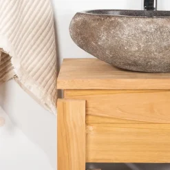 Wanda Collection Meuble Zen salle de bain en teck 50 cm* Meuble Sous-Vasque