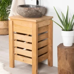 Wanda Collection Meuble Zen salle de bain en teck 50 cm* Meuble Sous-Vasque