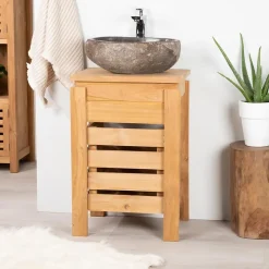 Wanda Collection Meuble Zen salle de bain en teck 50 cm* Meuble Sous-Vasque
