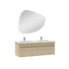 AICA Sanitaire Meubles double vasque 120cm vasque + miroir 3 couleurs lumineux Chêne Wotan* Ensemble Meuble De Salle De Bains