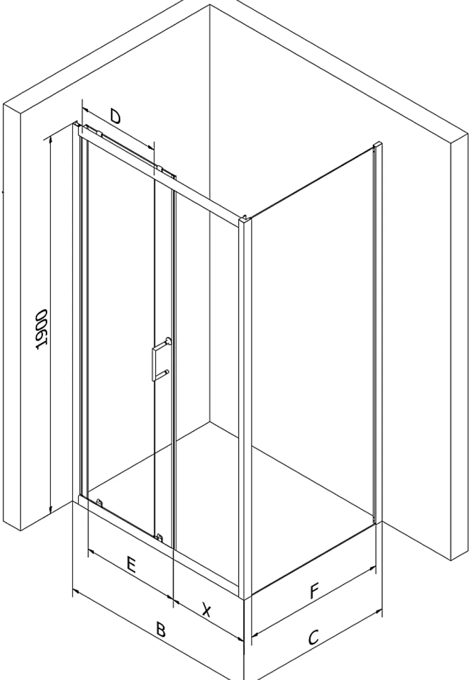 Mexen Apia cabine de douche coulissante 120 x 80 cm, transparent, or - 840-120-080-50-00* Paroi De Douche