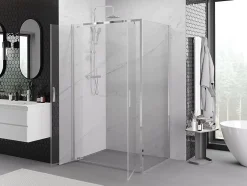 Mexen Exo cabine de douche pivotante 100 x 75 cm, transparent, chrome - 8182-100-075-01-00