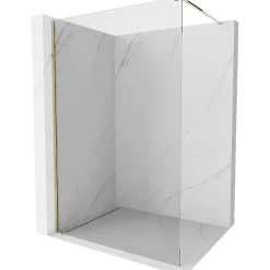 Mexen Kioto paroi de douche Walk-in 160 x 200 cm, transparent 8 mm, doré - 800-160-101-50-00