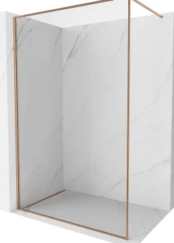 Mexen Kioto-F paroi de douche Walk-in avec cadre 50 x 202 cm, transparent 8 mm, cuivre brossé - 800-050-104-65-00* Cabine De Douche