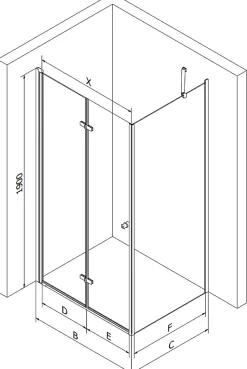Mexen Lima cabine de douche pliable 120 x 70 cm, transparent, chrome - 856-120-070-01-00