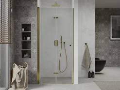 Mexen Lima porte de douche pliable 90 cm, transparent, doré - 856-090-000-50-00