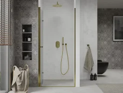 Mexen Lima porte de douche pliable 90 cm, transparent, doré - 856-090-000-50-00