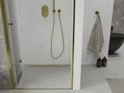 Mexen Lima porte de douche pliable 90 cm, transparent, doré - 856-090-000-50-00