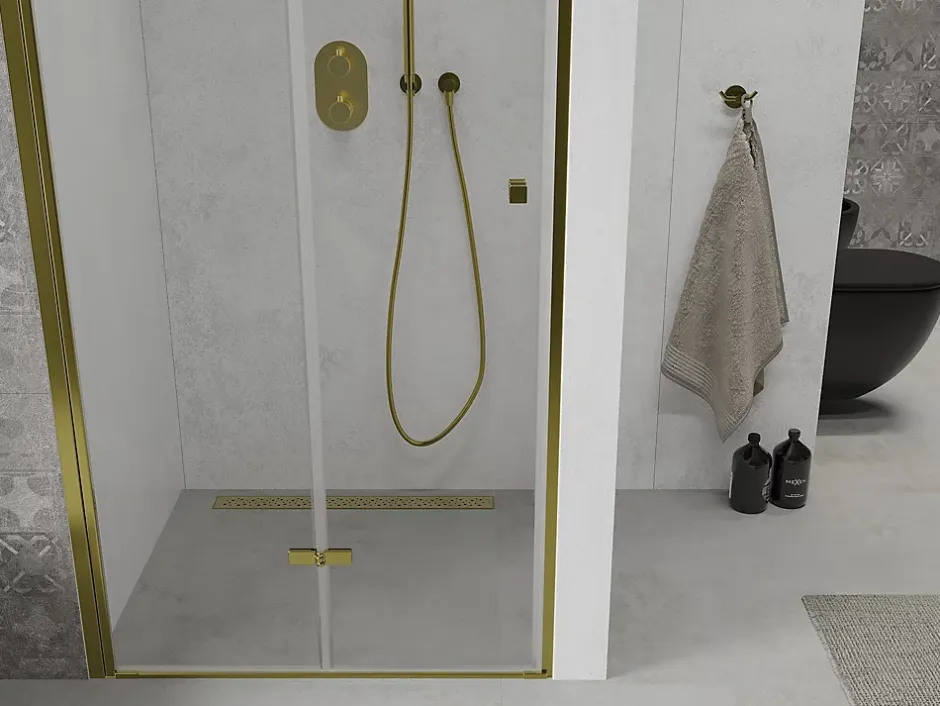 Mexen Lima portes de douche pliantes 100 cm, transparentes, dorées - 856-100-000-50-00* Porte De Douche