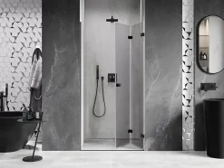 Mexen Lunar-F porte de douche pliante droite 65 cm, transparentes, noires - 836-065-000-70-00-P* Porte De Douche