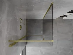 Mexen Mist-B cabine de douche pivotante 100 x 100 cm, transparent, or brossé - 8A2T-100-100-55-00* Cabine De Douche
