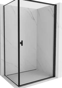 Mexen Mist-B cabine de douche pivotante droite 70 x 80 cm, cadre noir, noir - 8A2T-070-080-70-70-P