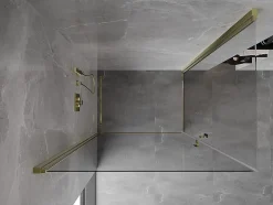 Mexen Mist-B Duo cabine de douche pivotante 100 x 95 cm, transparent, doré - 8A2-100-095-50-00