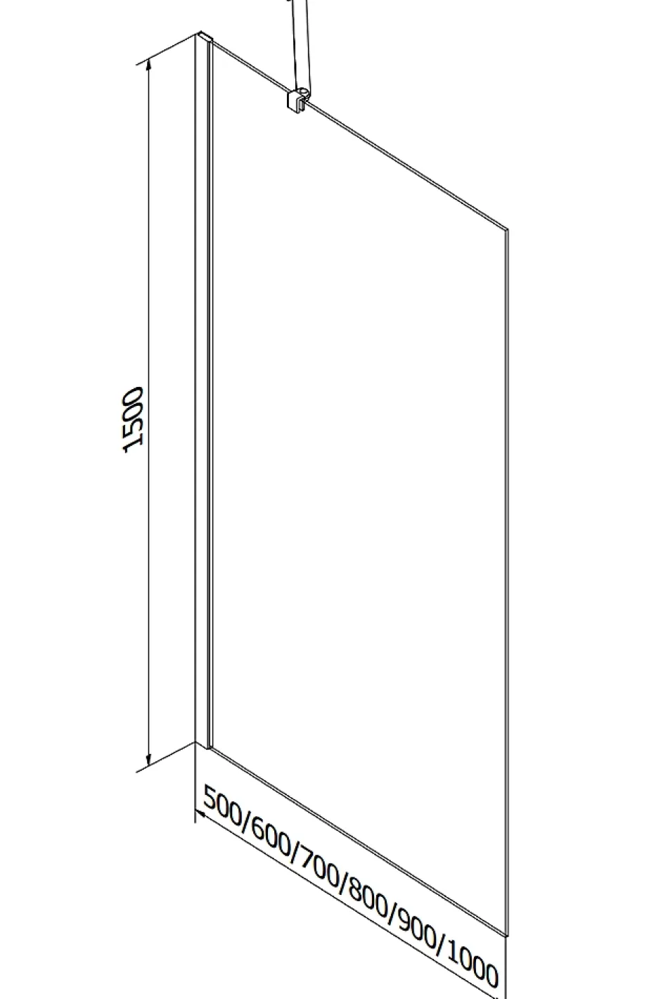Mexen Next paroi de baignoire 1 vantail 70 x 150 cm, dépoli, or rose - 895-070-000-00-30-60