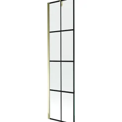 Mexen Next paroi de baignoire 1 volet 50 x 150 cm, grille noire, or - 895-050-000-00-77-50* Paroi De Douche