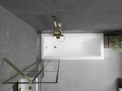 Mexen Next paroi de baignoire 1 volet 50 x 150 cm, grille noire, or - 895-050-000-00-77-50* Paroi De Douche