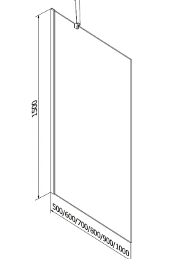 Mexen Next paroi de baignoire 1 volet 50 x 150 cm, grille noire, or - 895-050-000-00-77-50* Paroi De Douche