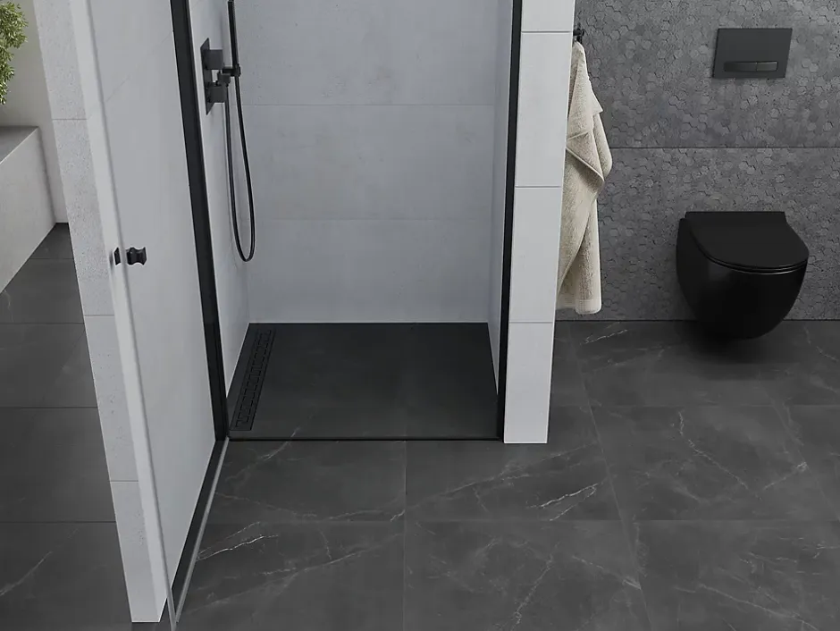 Mexen Pretoria porte de douche pivotante 70 cm, transparent, noir - 852-070-000-70-00* Porte De Douche