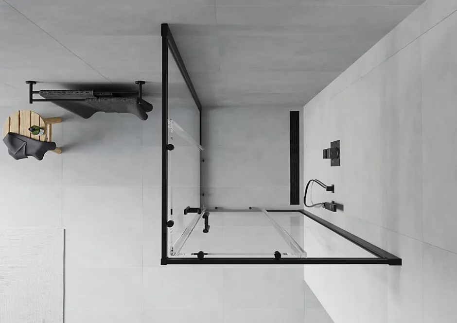 Mexen Rio cabine de douche carrée 90 x 90 cm, transparente, noire - 860-090-090-70-00* Cabine De Douche